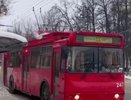 Во Владимире ночью загорелся троллейбус