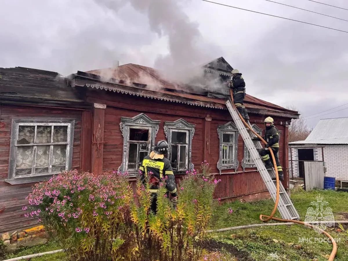 В районе Мурома загорелся частный дом