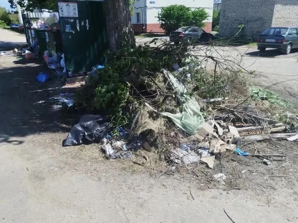 Во Владимирской области захламлены контейнерные площадки