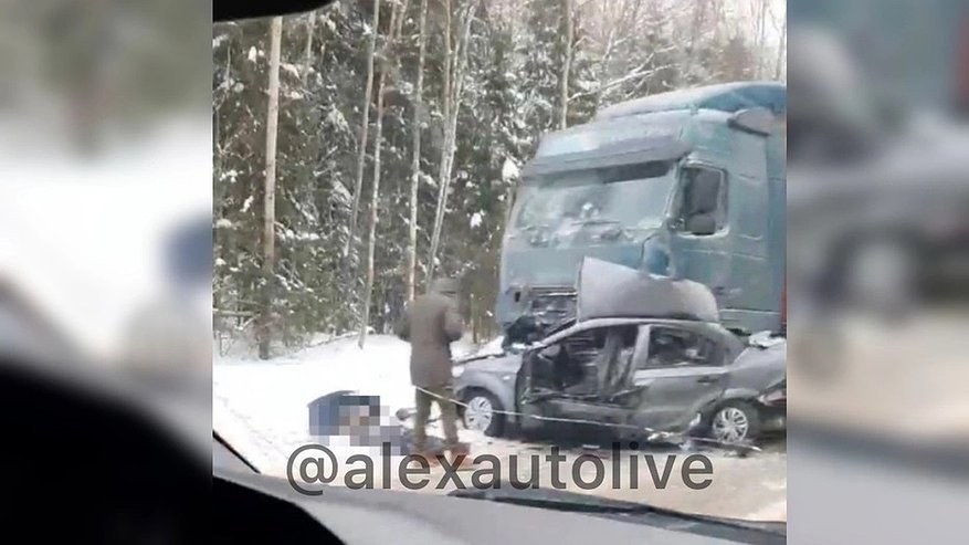 Главная картинка новости: Смертельная авария под Александровом: фура протаранила легковой автомобиль