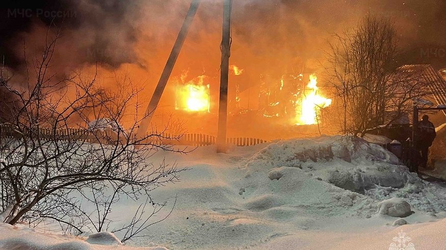 Главная картинка новости: При пожаре в Собинском районе пострадал мужчина