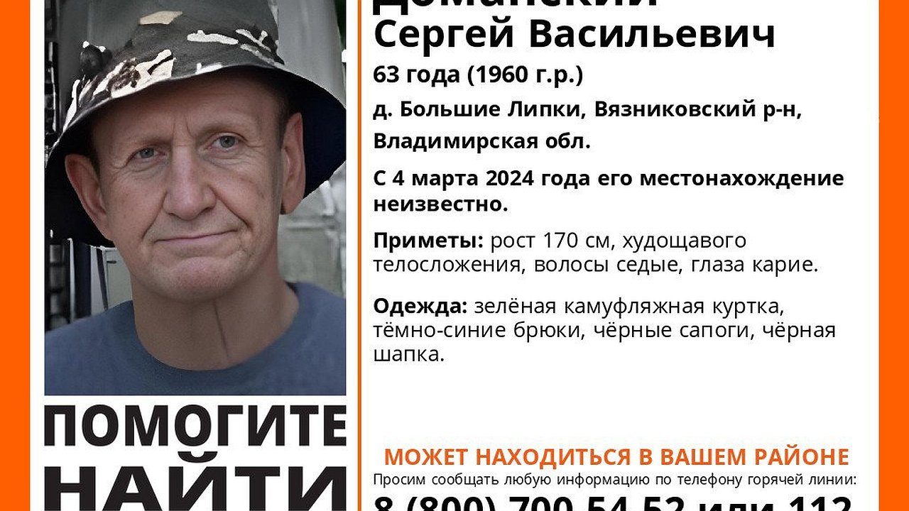 Главная картинка новости: Во Владимирской области вторую неделю ищут пенсионера