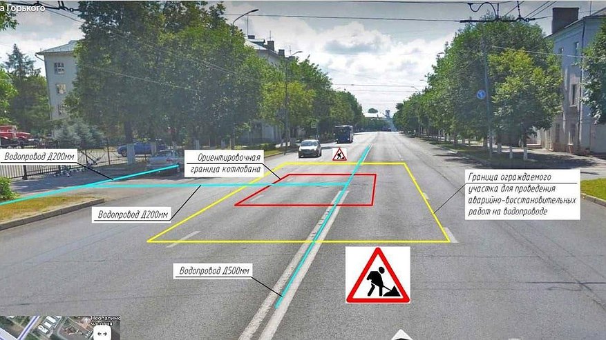 Главная картинка новости: Во Владимире оградят участок проезжей части на улице Горького