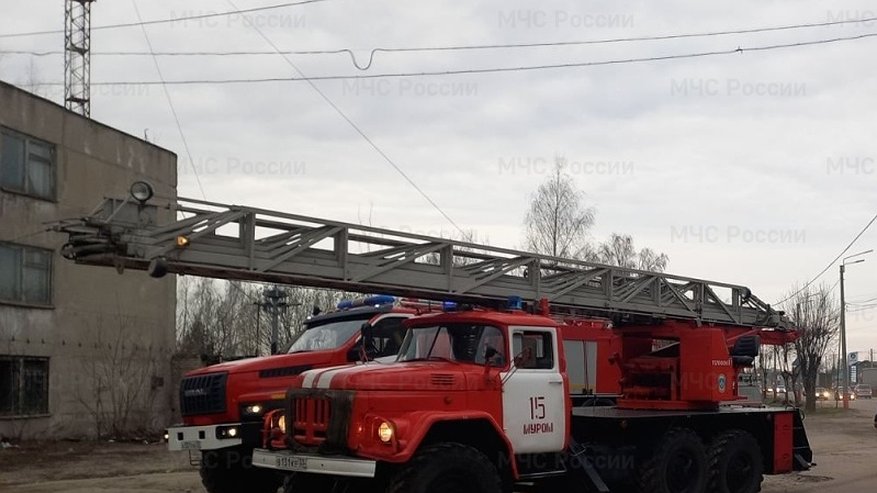 Главная картинка новости: Во Владимирской области из горящего здания эвакуировали 10 человек