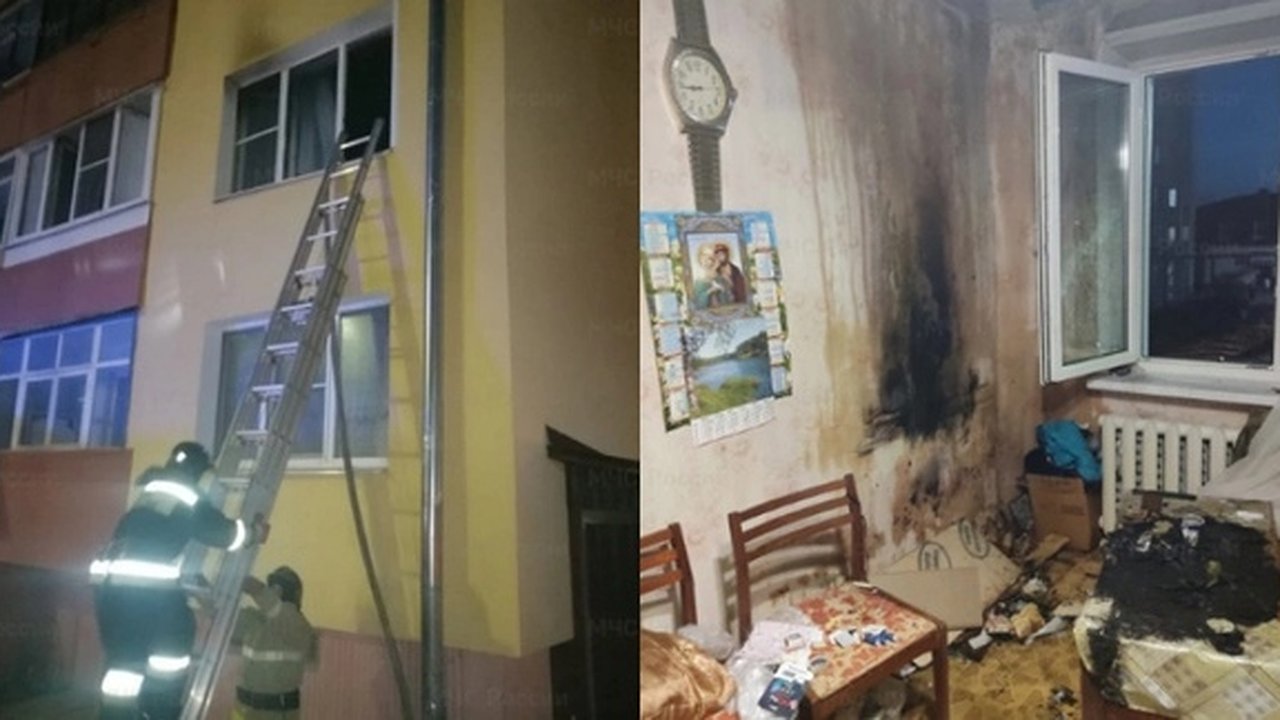 Главная картинка новости: Во Владимирской области загорелась квартира в многоэтажном доме