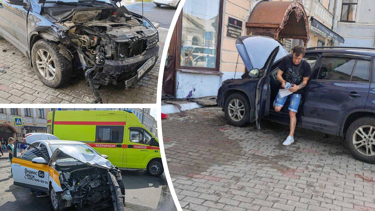 Главная картинка новости: Две иномарки не поделили дорогу в центре Владимира