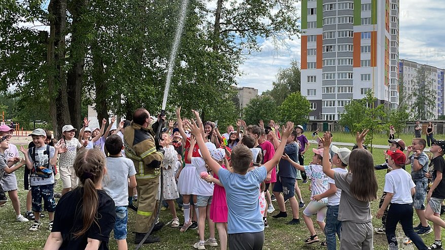 Главная картинка новости: Сотрудники МЧС провели занятия по безопасности жизнедеятельности с детьми