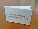 Многодетные семьи региона получат удостоверения единого федерального образца