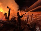 В Петушках пожар охватил частный дом и гараж