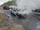 В Ковровском районе на трассе М-7 сгорел легковой автомобиль