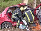 Под Муромом спасатели деблокировали из автомобиля пострадавшего в ДТП водителя
