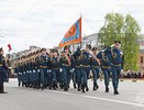 Сотрудники МЧС прошли в составе парадного расчёта на площади Победы во Владимире