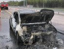 В Судогодском районе на трассе загорелся легковой автомобиль