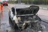 Миниатюра новости: В Судогодском районе на трассе загорелся легковой автомобиль