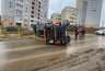 Миниатюра новости: Во Владимире грузовик с песком опрокинулся при разгрузке на Пушкарской улице