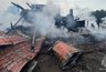 Миниатюра новости: Крупный пожар уничтожил два строения в деревне Нерлинка Камешковского района
