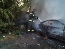 На трассе в Ковровском районе загорелся легковой автомобиль