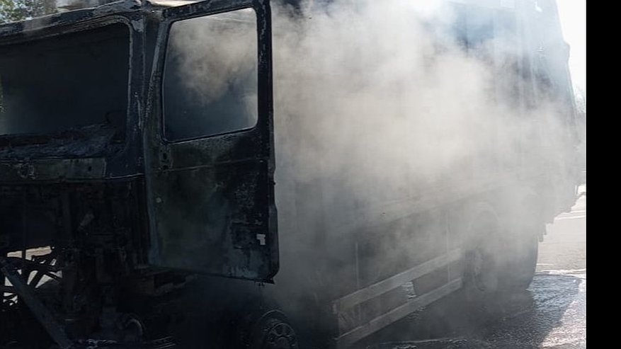Главная картинка новости: На трассе М-7 в Ковровском районе сгорел грузовой автомобиль