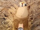 На улице Пушкарской во Владимире укладывают песчаное основание и канализацию