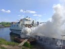 На танкере у Оки в Муроме прошли учения пожарных