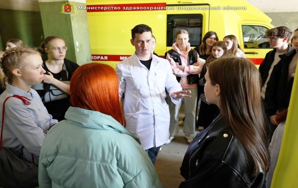 В Гусь-Хрустальном прошла экскурсия для школьников на станции скорой помощи