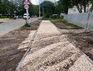 В Гусь-Хрустальном начали обустраивать тротуары на Транспортной и Окружной улицах