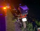 В Камешковском районе мотоциклист попал в ДТП наехав на отвалившееся от фуры колесо