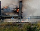 На трассе М-7 в Петушинском районе ночью сгорел легковой автомобиль