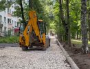 На улице Горького во Владимире начали благоустройство дворов и тротуаров