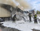 На трассе М-7 в Камешковском районе произошел пожар двух автомобилей