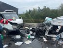 На трассе в Собинском районе в серьёзном ДТП столкнулись фургон и легковушка