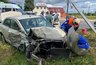 Миниатюра новости: В Камешковском районе столкнулись два автомобиля и повредили опору освещения