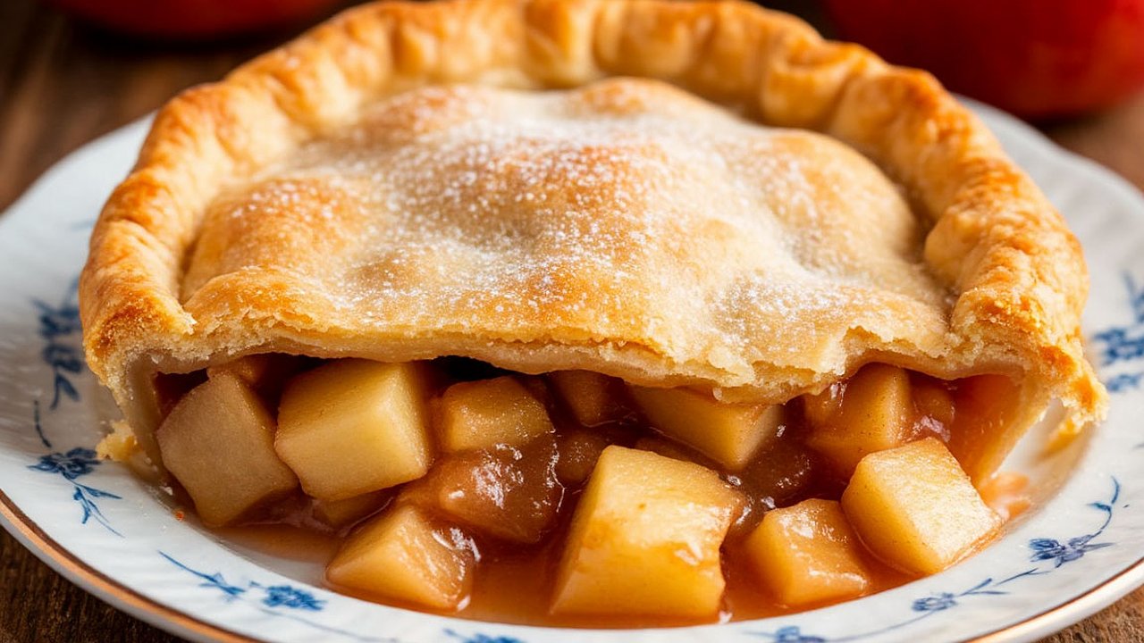 Главная картинка новости: Ароматный яблочный пирог проще шарлотки: съедается до того, как успеет остыть — тесто замешивается за 5 минут