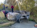 На трассе под Камешковом спасатели вытащили водителя из разбитой бетономешалки