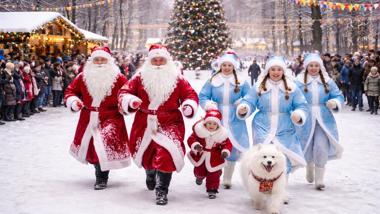Главная картинка новости: Во Владимире в четырнадцатый раз устроят забег Дедов Морозов и Снегурочек